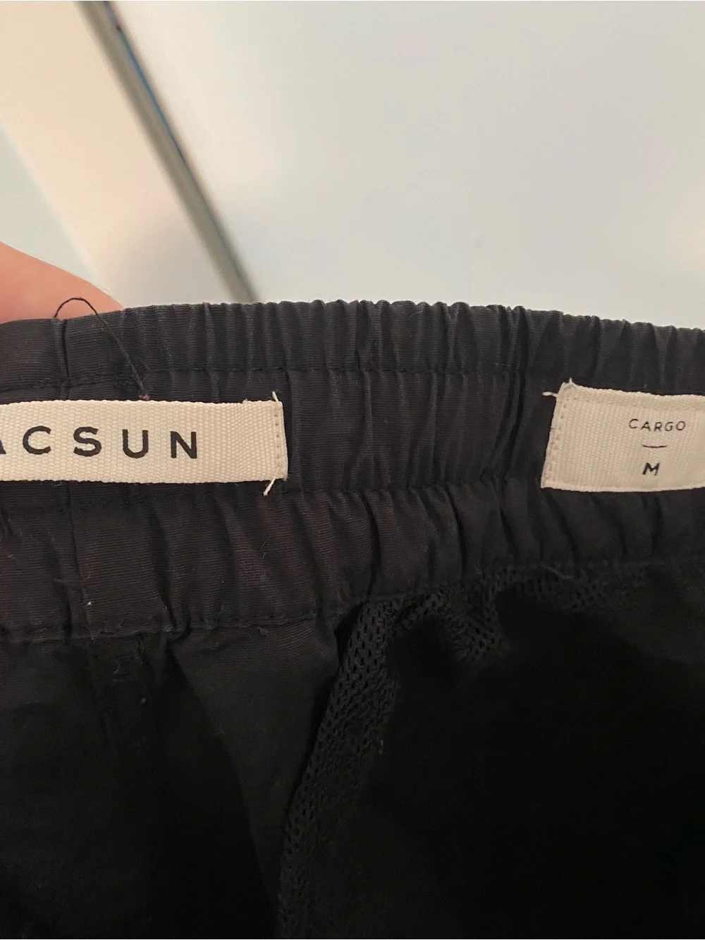 NWOT PacSun Cargo Pants Jogger Elastic Waist Black Men’s M Stretch Casual Tech